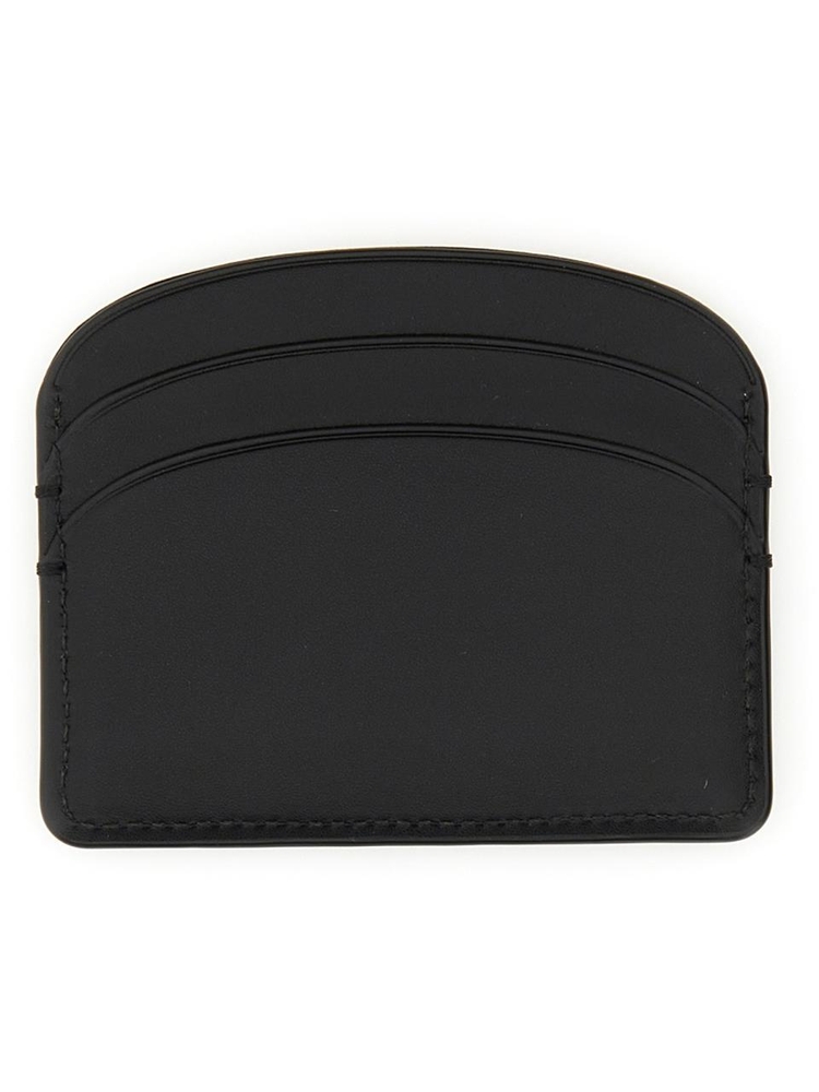 아페쎄 FW22 DEMI LUNE CARD HOLDER PXAWVF63270_LZZ BLACK