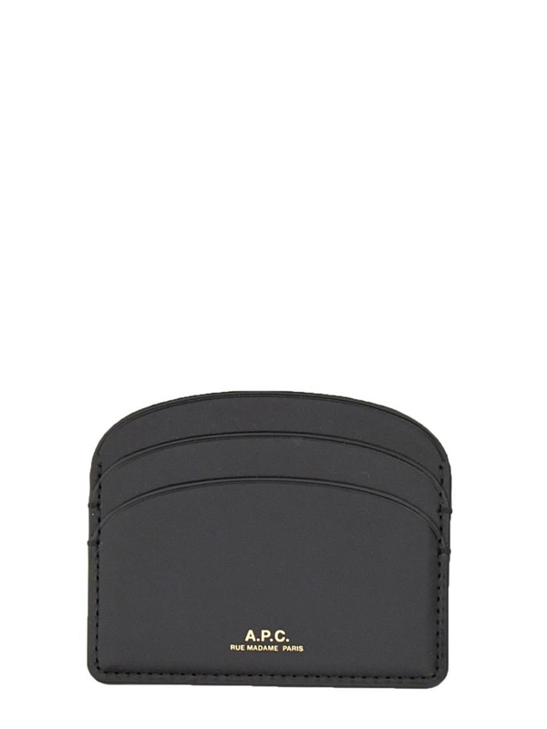 아페쎄 FW22 DEMI LUNE CARD HOLDER PXAWVF63270_LZZ BLACK