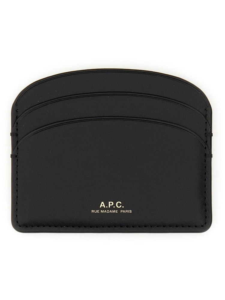 아페쎄 FW22 DEMI LUNE CARD HOLDER PXAWVF63270_LZZ BLACK