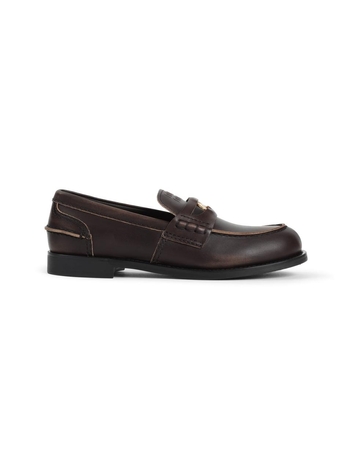 미우미우 SS25 Miu Miu Leather Loafers 5D773DF020.3G48 Brown