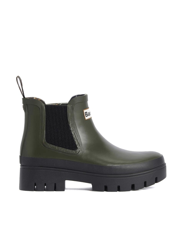 바버 FW24 Chelsea Welly Boot Olive LRF0100OL12 Green