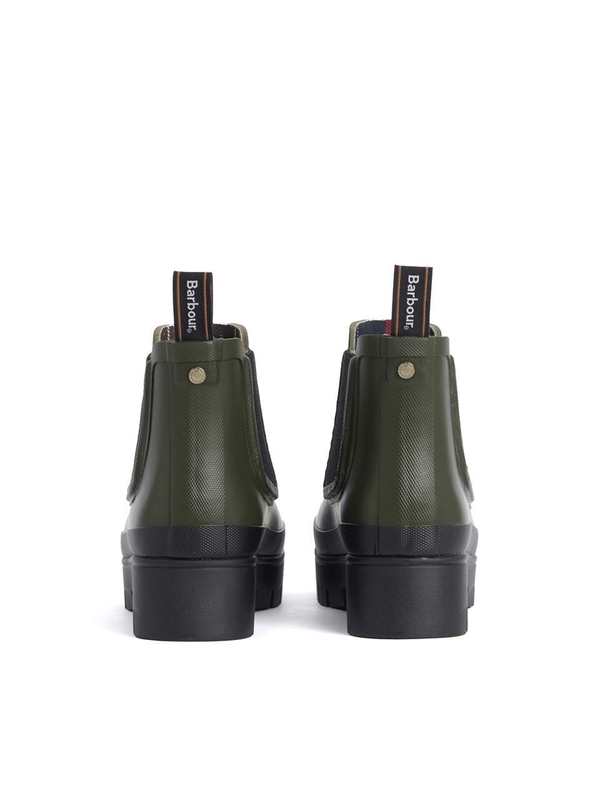 바버 FW24 Chelsea Welly Boot Olive LRF0100OL12 Green