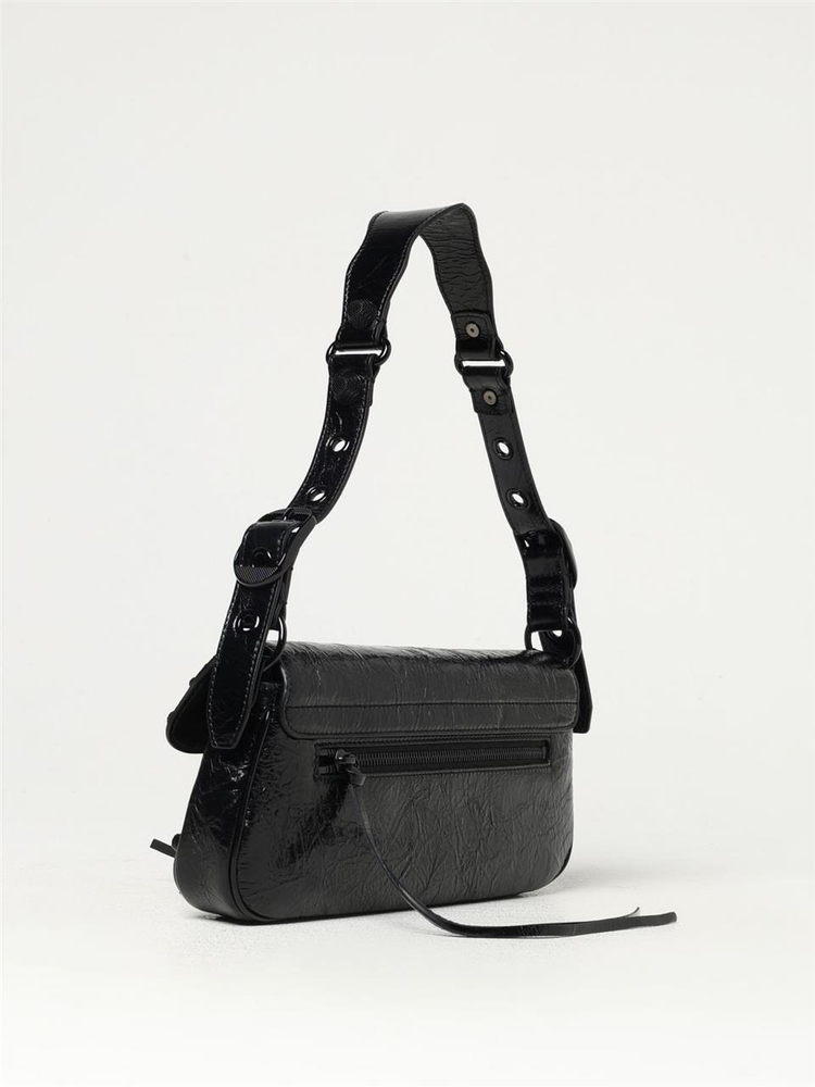 발렌시아가 FW24 Balenciaga Le Cagole Sling Bag in Arena Leather 7716402AA8H 1000 Black