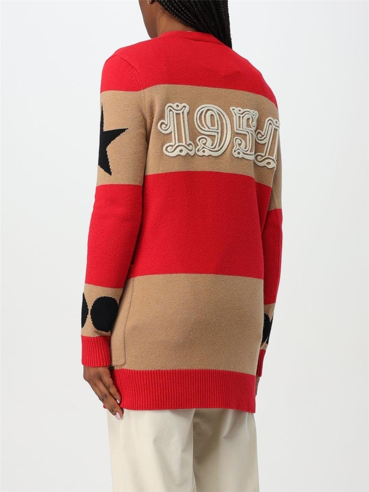 막스마라 FW24 Max Mara wool cardigan with stars 2421346031600 012 Red