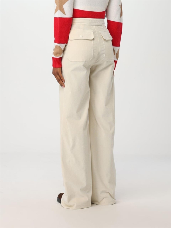 막스마라 FW24 Max Mara Womens Trousers 2421136102600 001 White