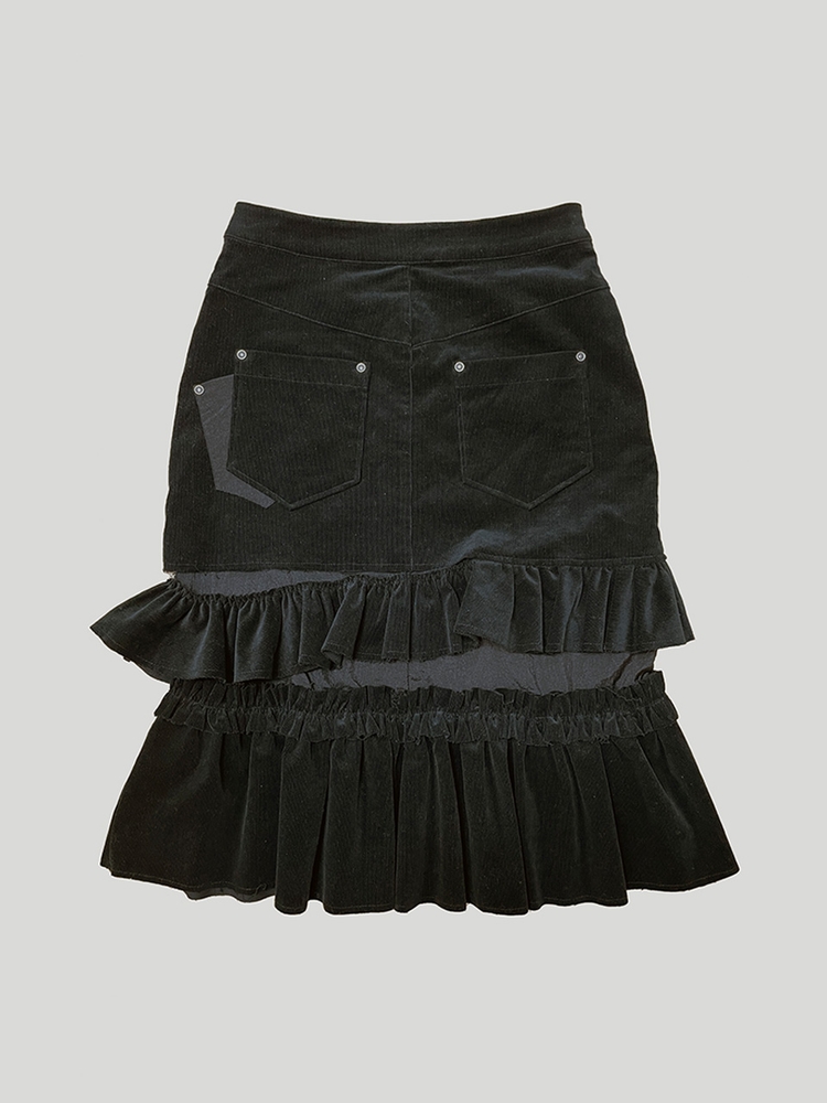 FRILL MIDI SKIRT