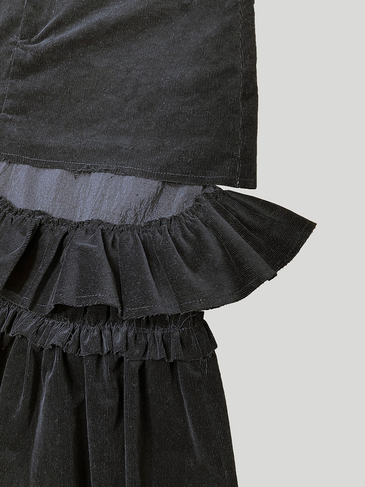 FRILL MIDI SKIRT