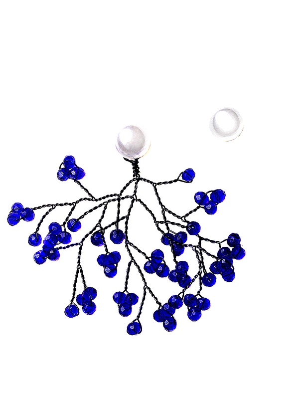 Blue unbal earring