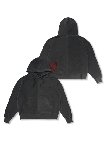 Insideout Docking Pigment Washed Oversized Hoodie Charcoal