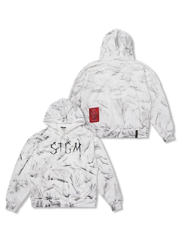 Dirty Washed Oversized Hoodie White