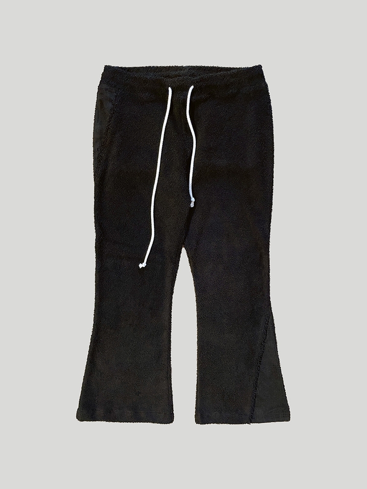 CHECK COMBI TERRY PANTS WITH LEG WARMER