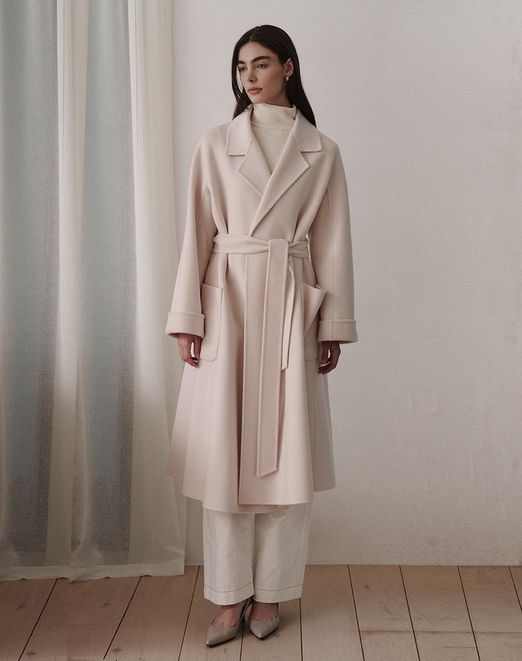 WOOL HAND MADE COAT LIGHT PINK 울 핸드 메이드 코트 라이트 핑크