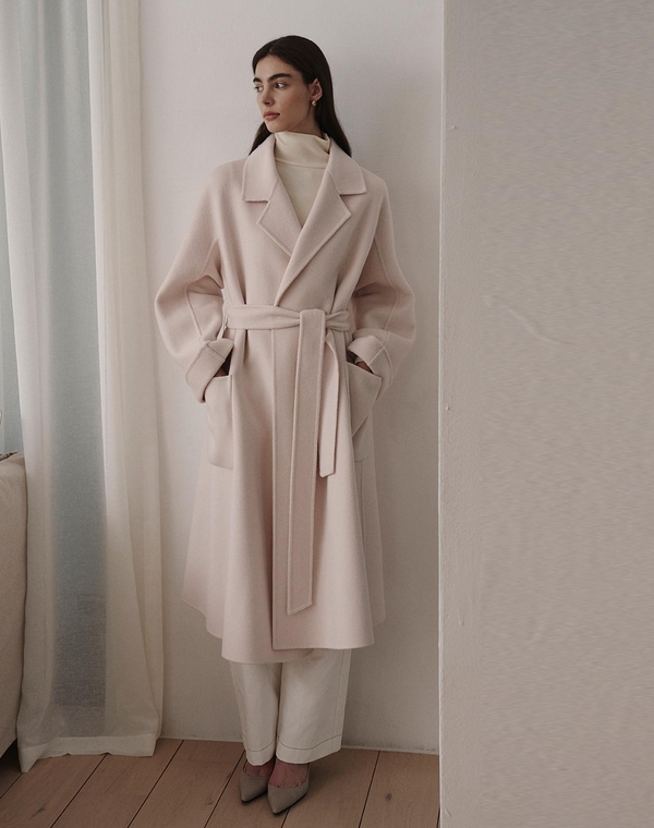 WOOL HAND MADE COAT LIGHT PINK 울 핸드 메이드 코트 라이트 핑크