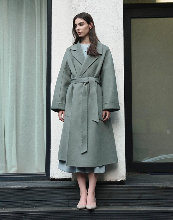 WOOL HAND MADE COAT GREEN 울 핸드 메이드 코트 그린