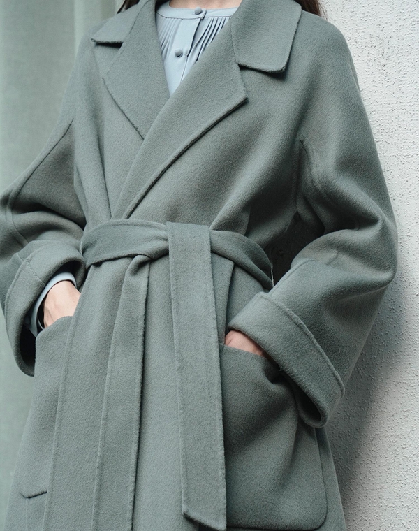 WOOL HAND MADE COAT GREEN 울 핸드 메이드 코트 그린