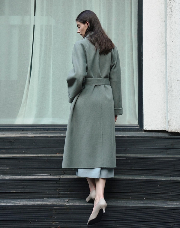 WOOL HAND MADE COAT GREEN 울 핸드 메이드 코트 그린