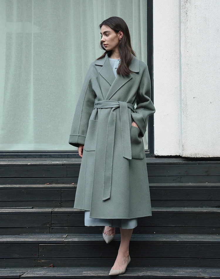 WOOL HAND MADE COAT GREEN 울 핸드 메이드 코트 그린