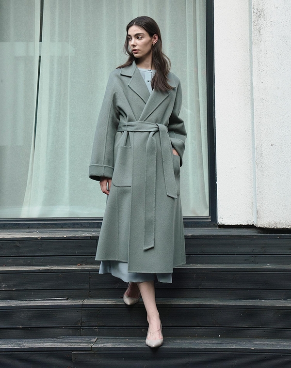 WOOL HAND MADE COAT GREEN 울 핸드 메이드 코트 그린