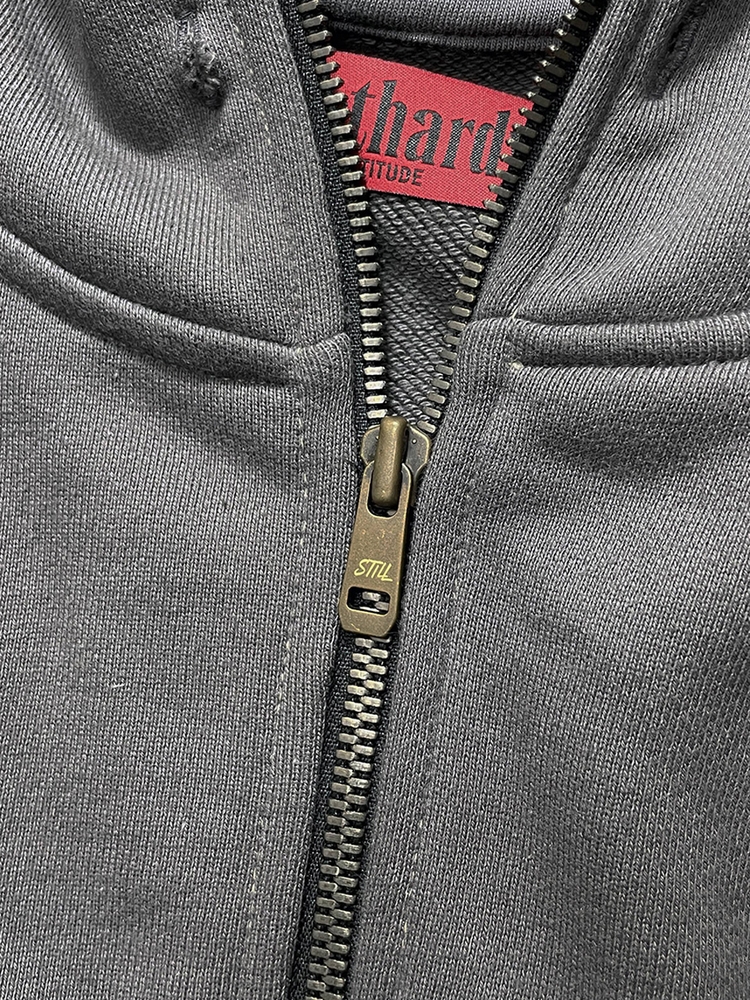 ANTIQUE ZIPPER CROP HOODIE