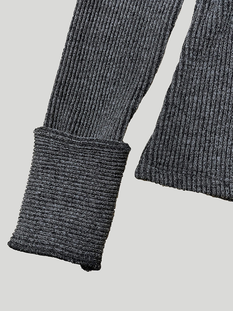 HIGH-NECK ZIP-UP: GREY