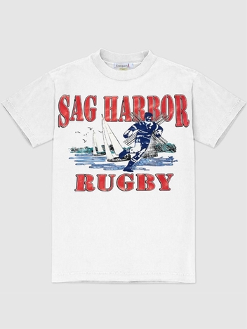 [FIRSTPORT] Sag Harbor Rugby Scene T-shirt - White