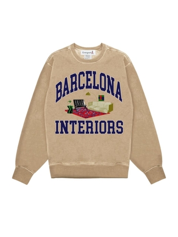 [FIRSTPORT] Barcelona Interiors Crewneck - Sandstone