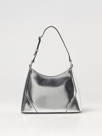 스타우드 FW24 Linda Staud bag in laminated leather H24P6014ML CHRM Silver