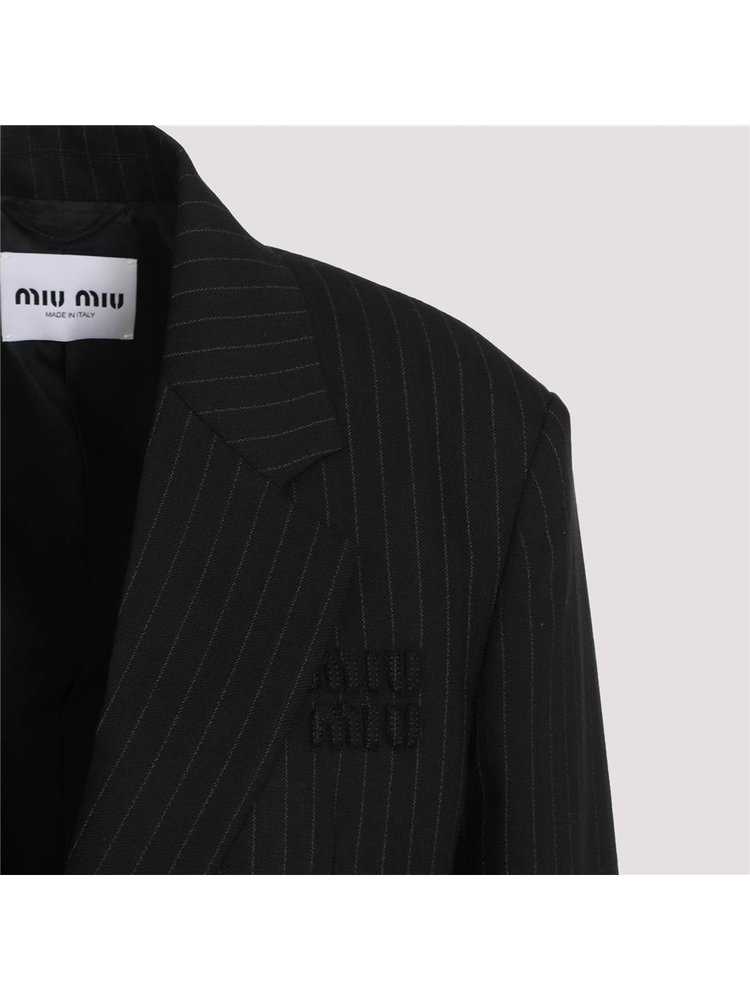 미우미우 SS25 Miu Miu Wool Jacket MH1974SOOO.16FA Black