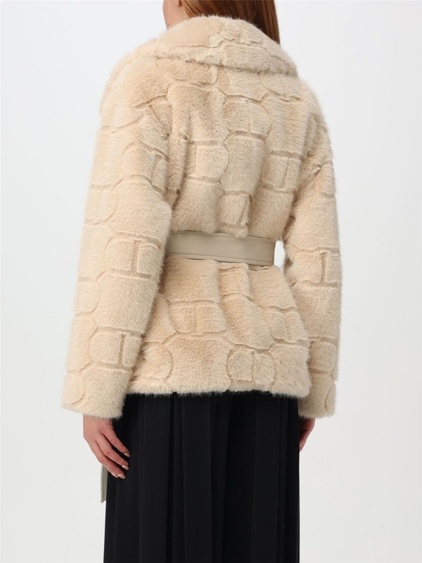 트윈셋 FW24 Twinset Womens Coat 242TT2031 11952 Cream