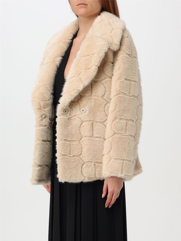 트윈셋 FW24 Twinset Womens Coat 242TT2031 11952 Cream