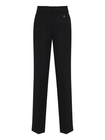 자크뮈스 FW23 Ficelle wool trousers 23H233PA0641333_990 black