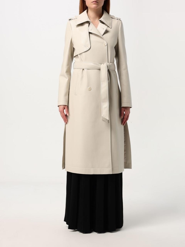 트윈셋 FW24 Twinset Womens Coat 242TP2200 11748 Cream