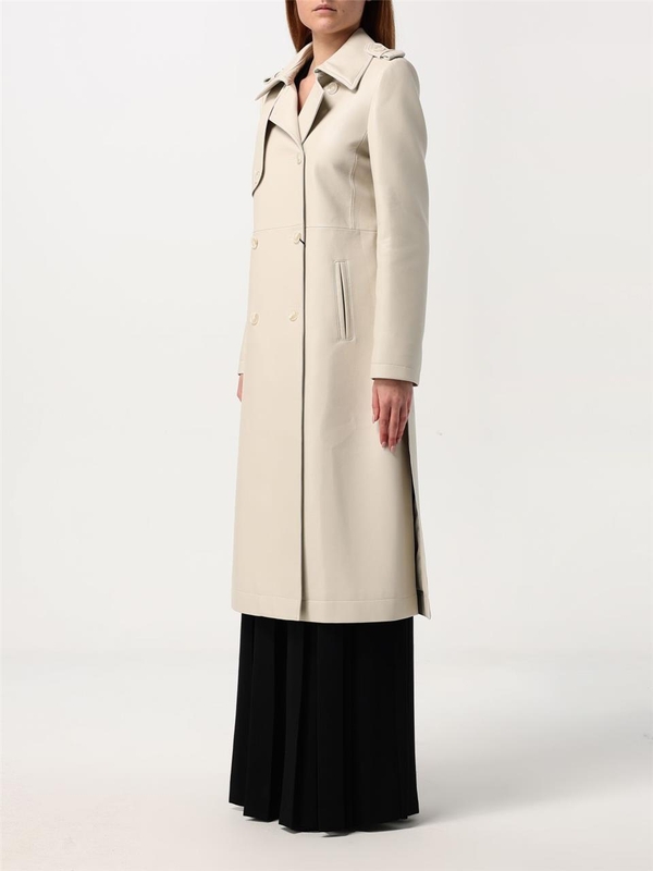 트윈셋 FW24 Twinset Womens Coat 242TP2200 11748 Cream