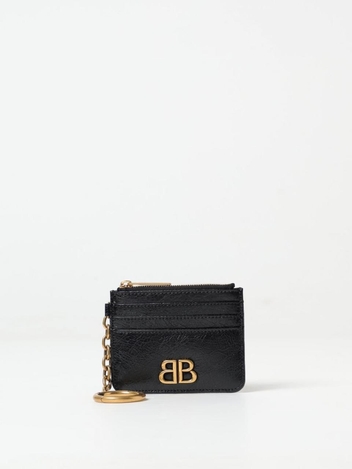 발렌시아가 FW24 Monaco Balenciaga Arena Leather Credit Card Holder 7938322AAXB 1000 Black