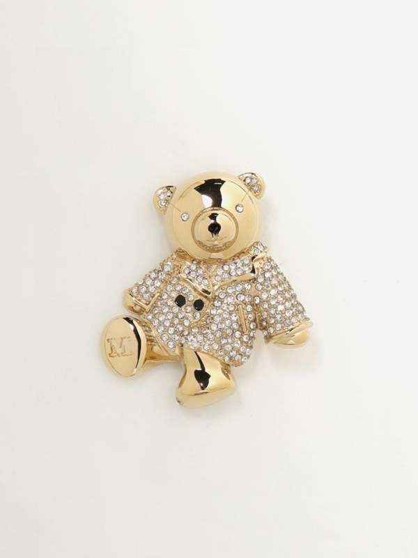 막스마라 FW24 Teddy Max Mara brooch in brass with rhinestones set 2424756102600 006 Gold