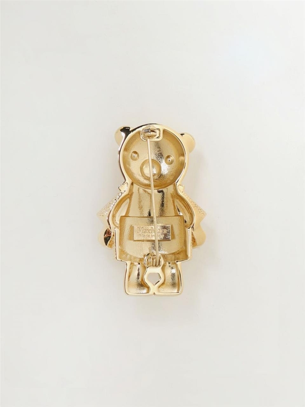 막스마라 FW24 Teddy Max Mara brooch in brass with rhinestones set 2424756102600. 005 Gold