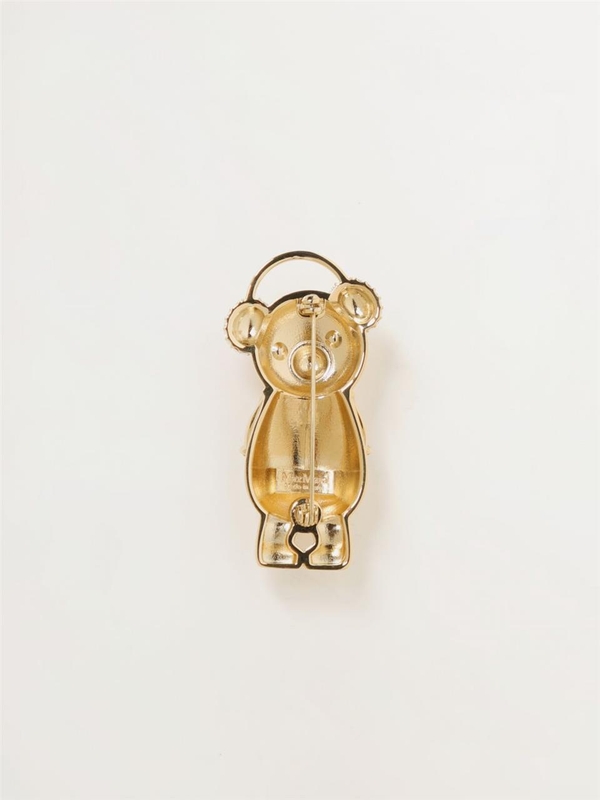 막스마라 FW24 Teddy Max Mara brooch in brass with rhinestones set 2424756102600. 003 Gold