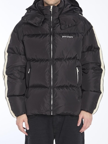 팜 엔젤스 FW24 Hooded puffer jacket PMED028C99_FAB001_1003 BLACK