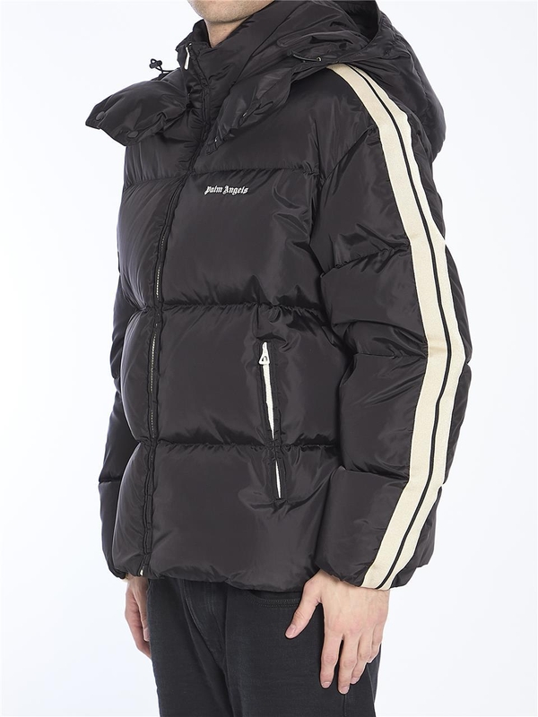 팜 엔젤스 FW24 Hooded puffer jacket PMED028C99_FAB001_1003 BLACK