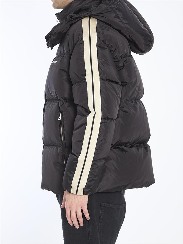 팜 엔젤스 FW24 Hooded puffer jacket PMED028C99_FAB001_1003 BLACK