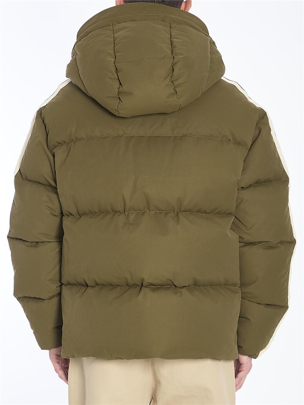 팜 엔젤스 FW24 Track Monogram puffer jacket PMED028F24_FAB002_5610 GREEN