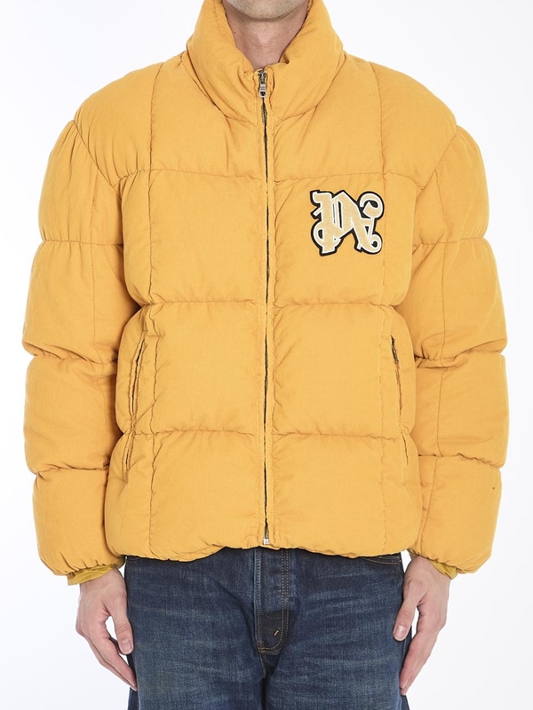 팜 엔젤스 FW24 Monogram corduroy puffer jacket PMED047F24_FAB001_2203 ORANGE