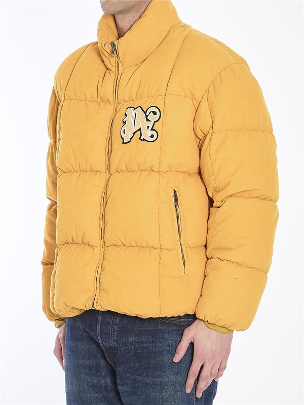 팜 엔젤스 FW24 Monogram corduroy puffer jacket PMED047F24_FAB001_2203 ORANGE