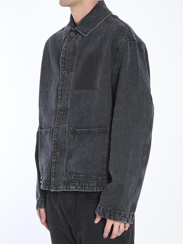 로에베 SS25 Workwear jacket in denim H526Y50W23_1100 BLACK