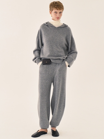 Minimal wool jogger pants _ Grey