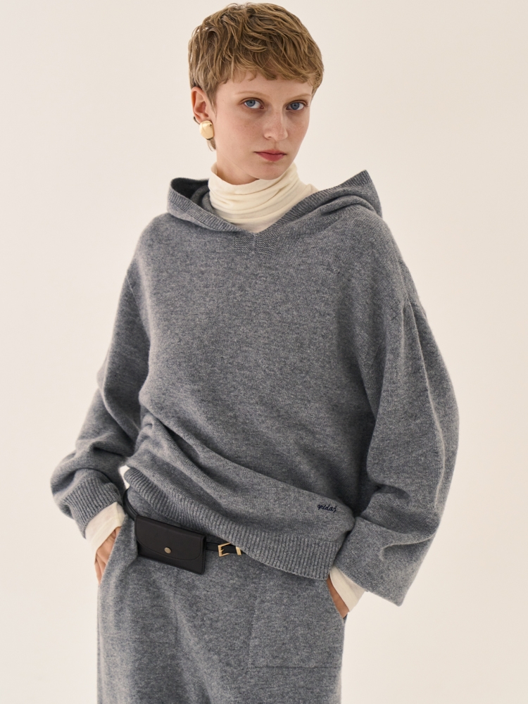 Minimum wool hooded sweatshirt _ Grey