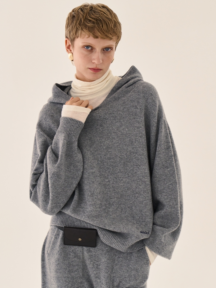 Minimum wool hooded sweatshirt _ Grey