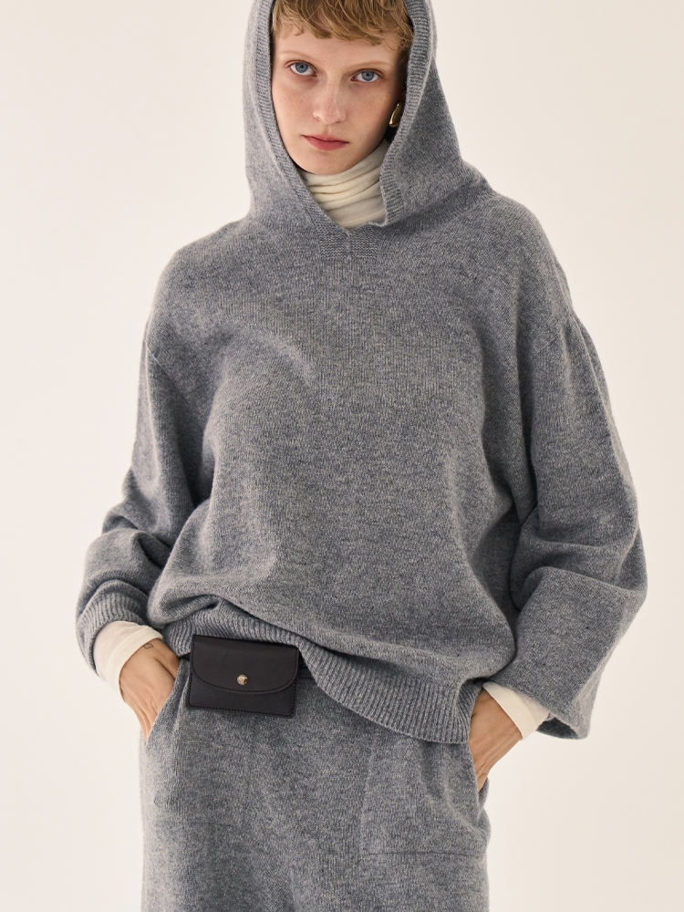 Minimum wool hooded sweatshirt _ Grey