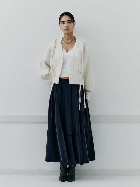 IT_Velvet winter banding skirt_2color