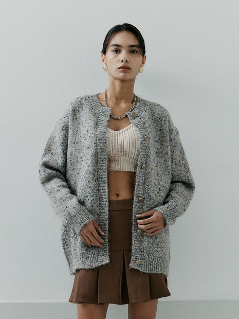 IT_Round sequins knit cardigan